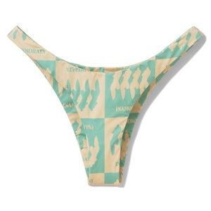 Inamorata Orpheus Bottoms size small color blue and tan